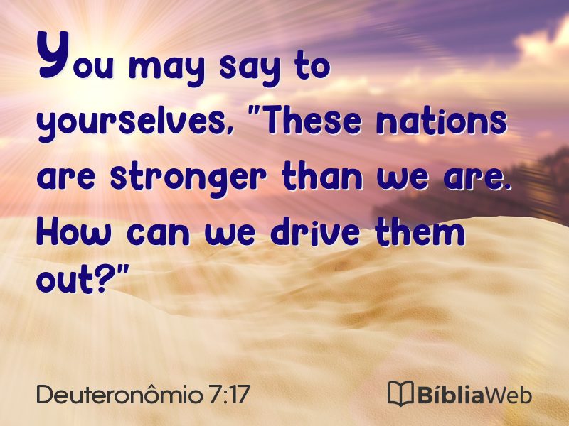 Deuteronômio 7:17 em imagem para compartilhar