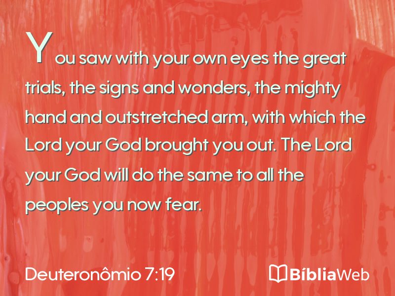 Deuteronômio 7:19 em imagem para compartilhar