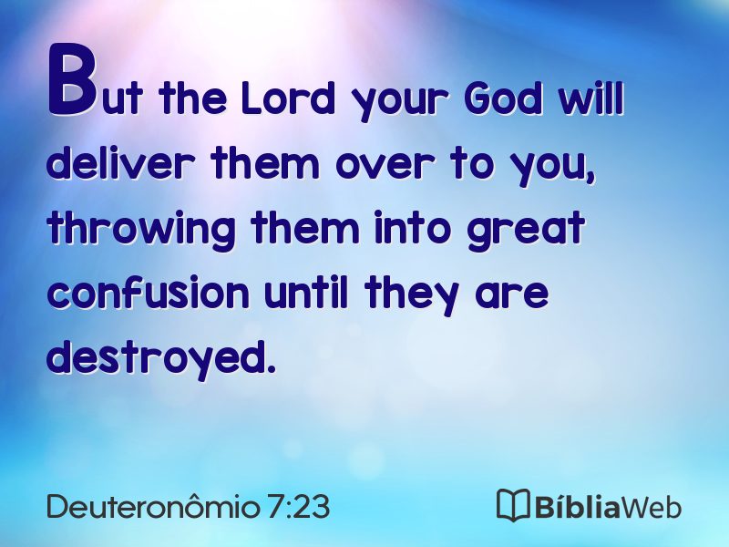 Deuteronômio 7:23 em imagem para compartilhar