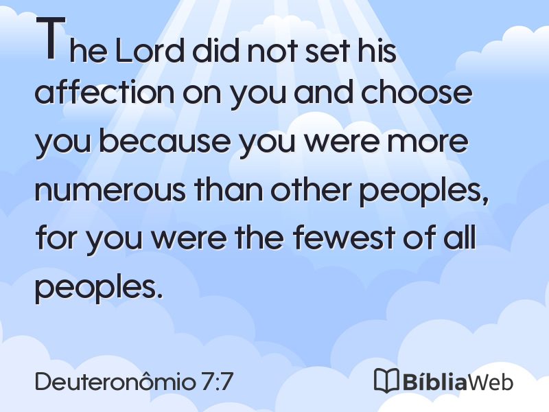 Deuteronômio 7:7 em imagem para compartilhar