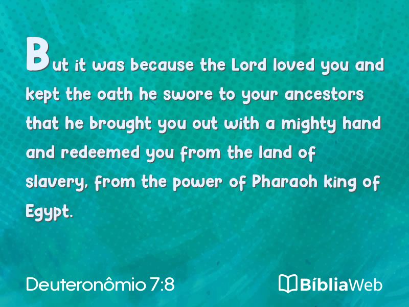 Deuteronômio 7:8 em imagem para compartilhar