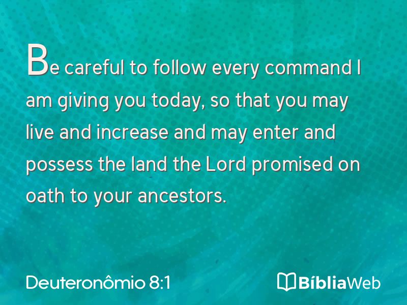 Deuteronômio 8:1 em imagem para compartilhar