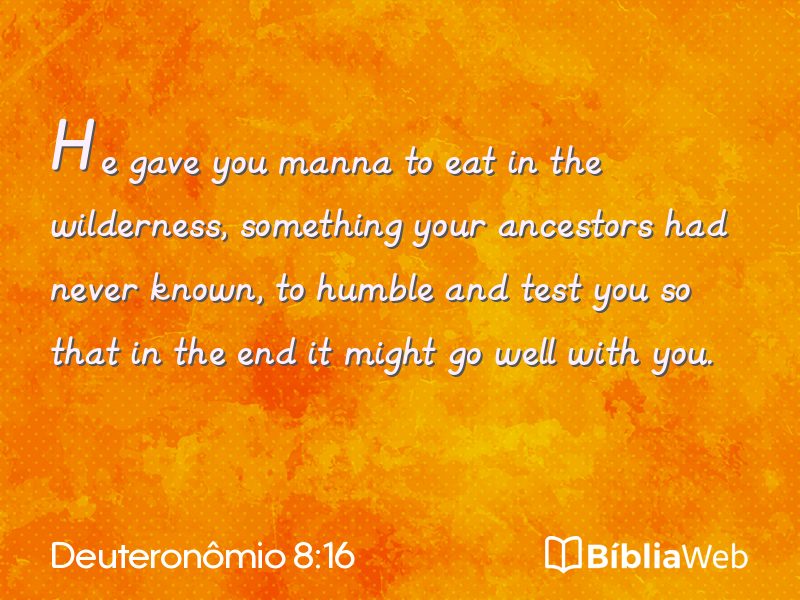 Deuteronômio 8:16 em imagem para compartilhar