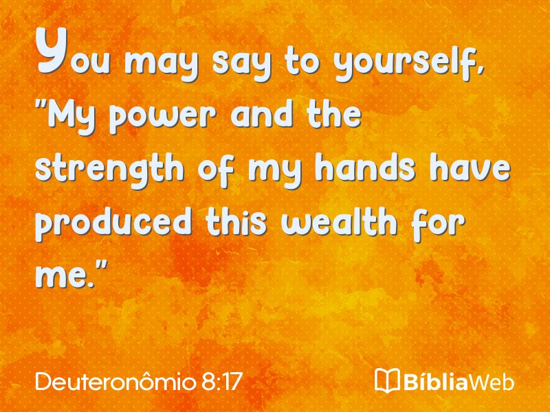 Deuteronômio 8:17 em imagem para compartilhar