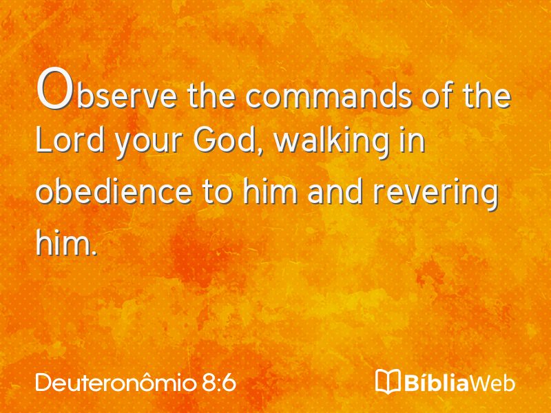 Deuteronômio 8:6 em imagem para compartilhar