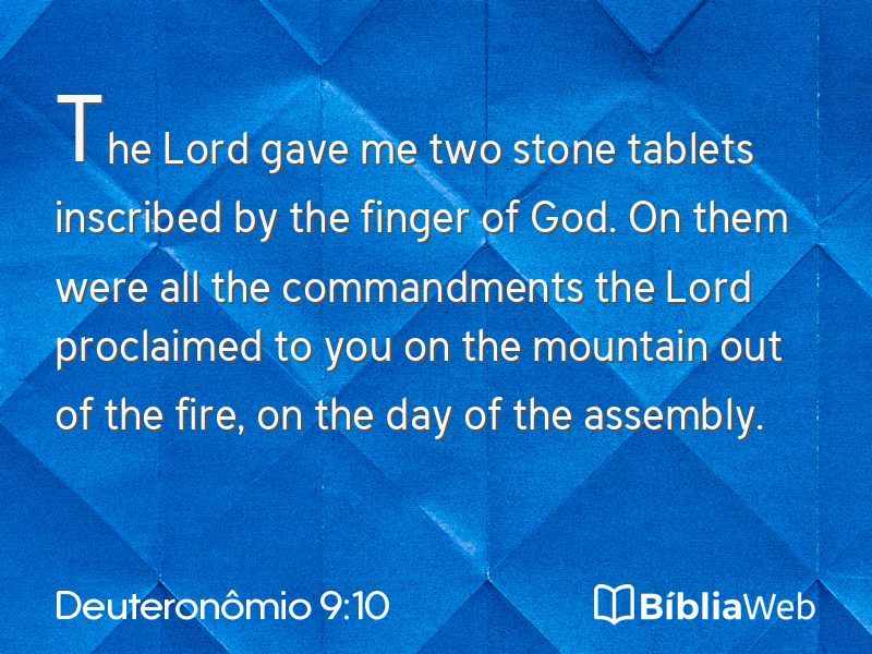 Deuteronômio 9:10 em imagem para compartilhar