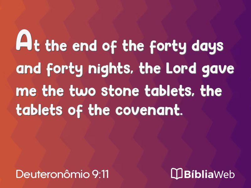 Deuteronômio 9:11 em imagem para compartilhar