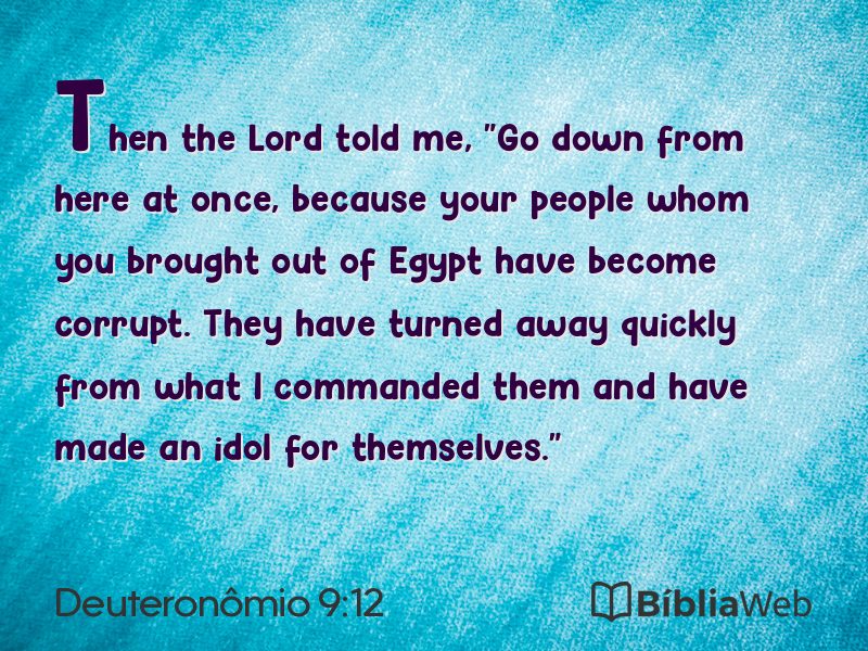 Deuteronômio 9:12 em imagem para compartilhar