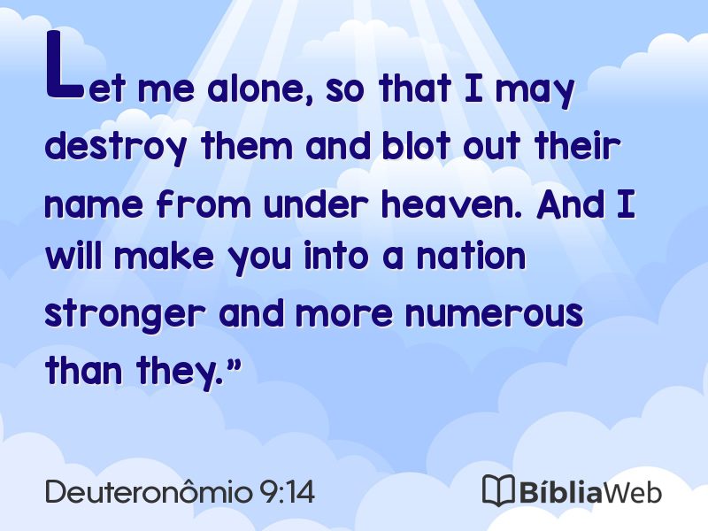 Deuteronômio 9:14 em imagem para compartilhar