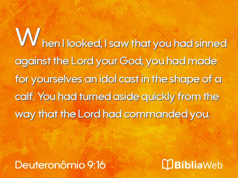Deuteronômio 9:16 em imagem para compartilhar