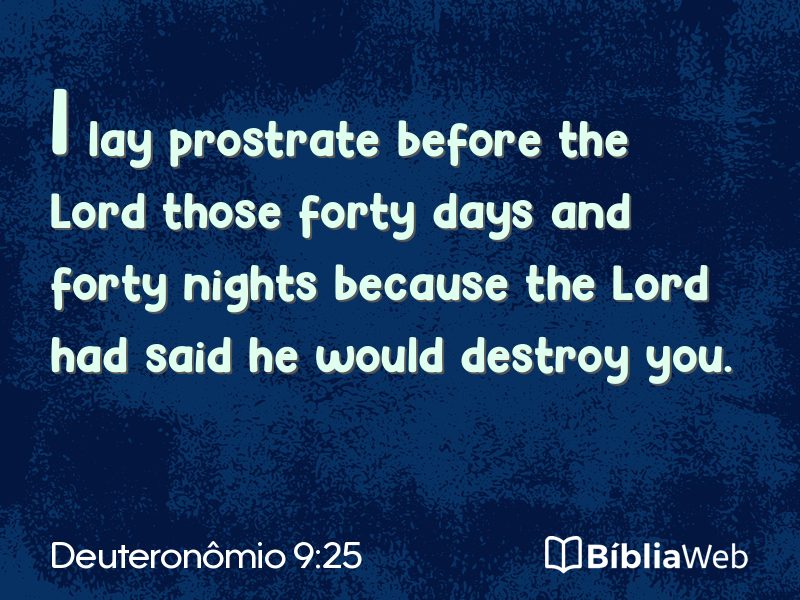 Deuteronômio 9:25 em imagem para compartilhar