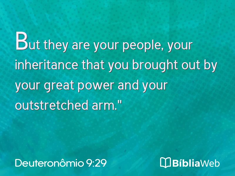 Deuteronômio 9:29 em imagem para compartilhar