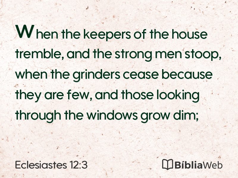 Eclesiastes 12:3 em imagem para compartilhar