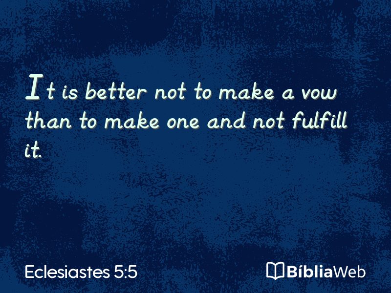 Eclesiastes 5:5 em imagem para compartilhar