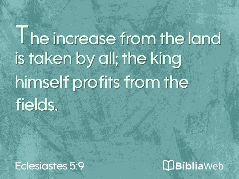 Eclesiastes 5:9 em imagem para compartilhar