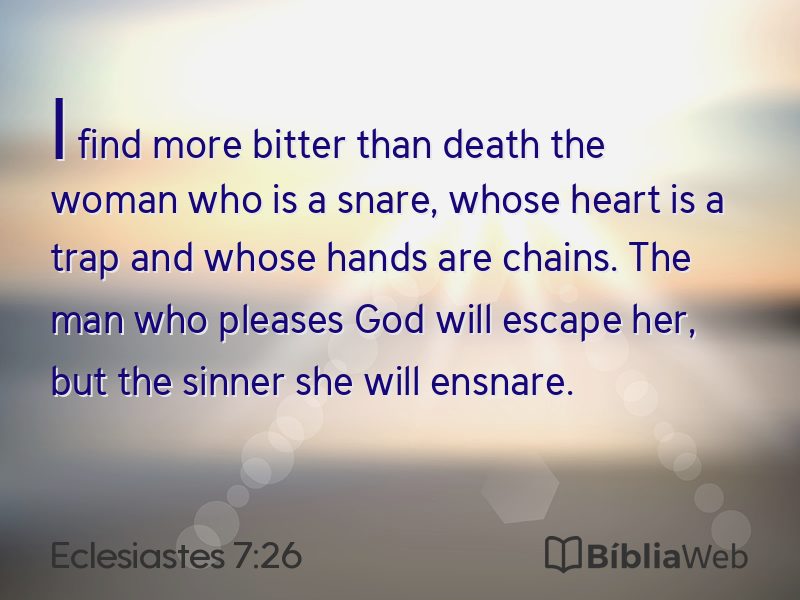 Eclesiastes 7:26 em imagem para compartilhar