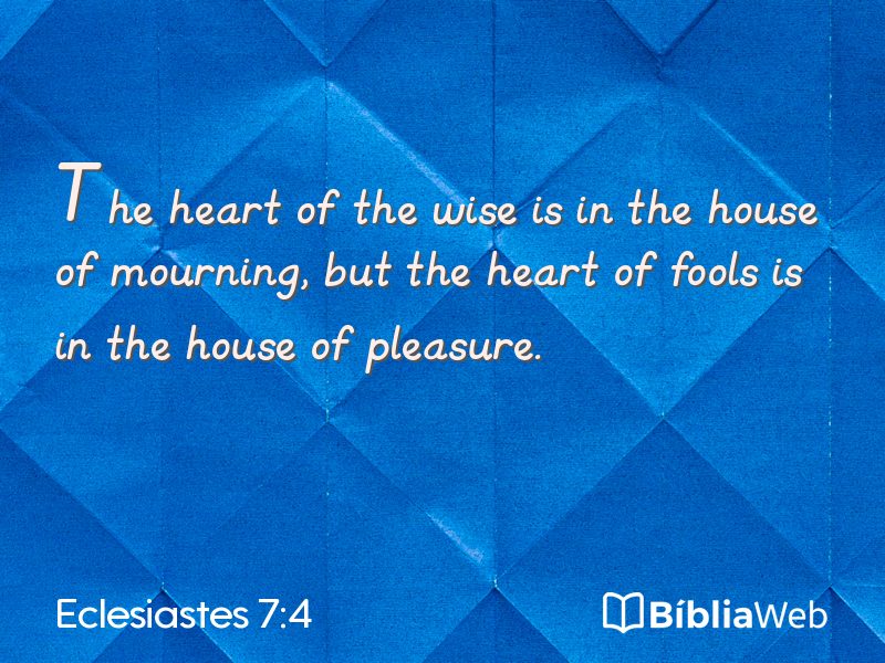 Eclesiastes 7:4 em imagem para compartilhar