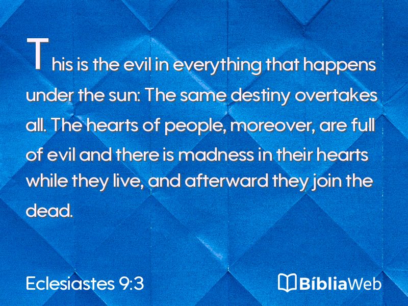 Eclesiastes 9:3 em imagem para compartilhar