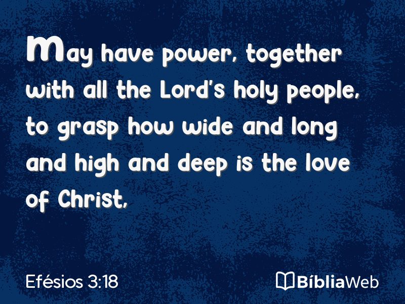 Efésios 3:18 em imagem para compartilhar