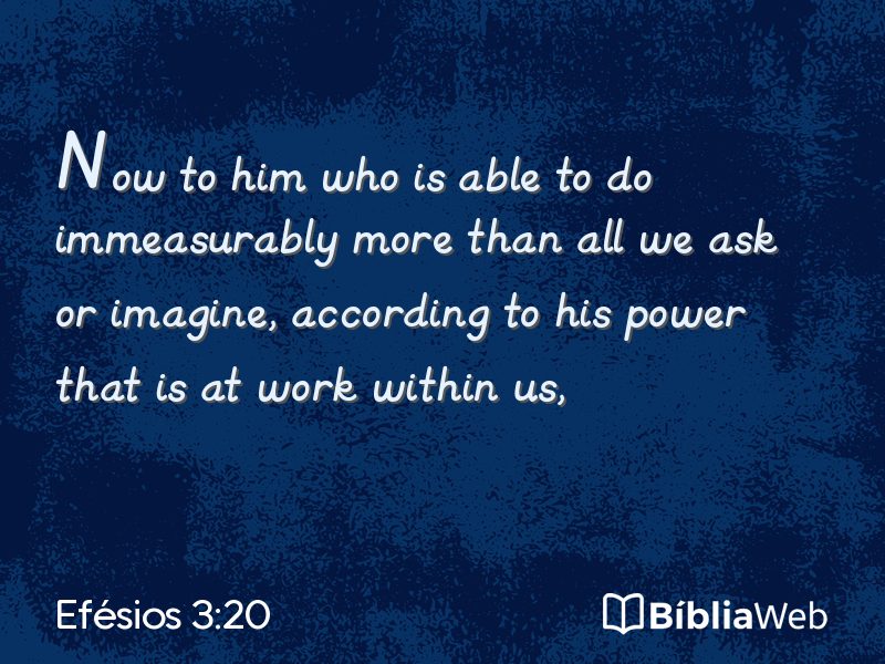 Efésios 3:20 em imagem para compartilhar