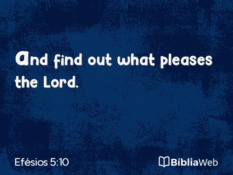 Efésios 5:10 em imagem para compartilhar