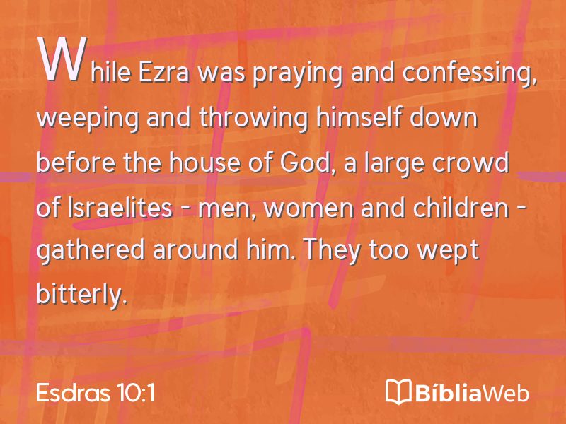 Esdras 10:1 em imagem para compartilhar