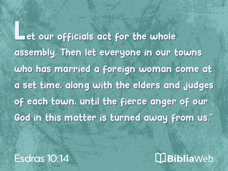 Esdras 10:14 em imagem para compartilhar