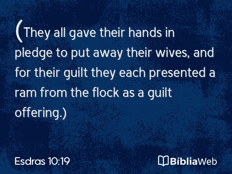 Esdras 10:19 em imagem para compartilhar