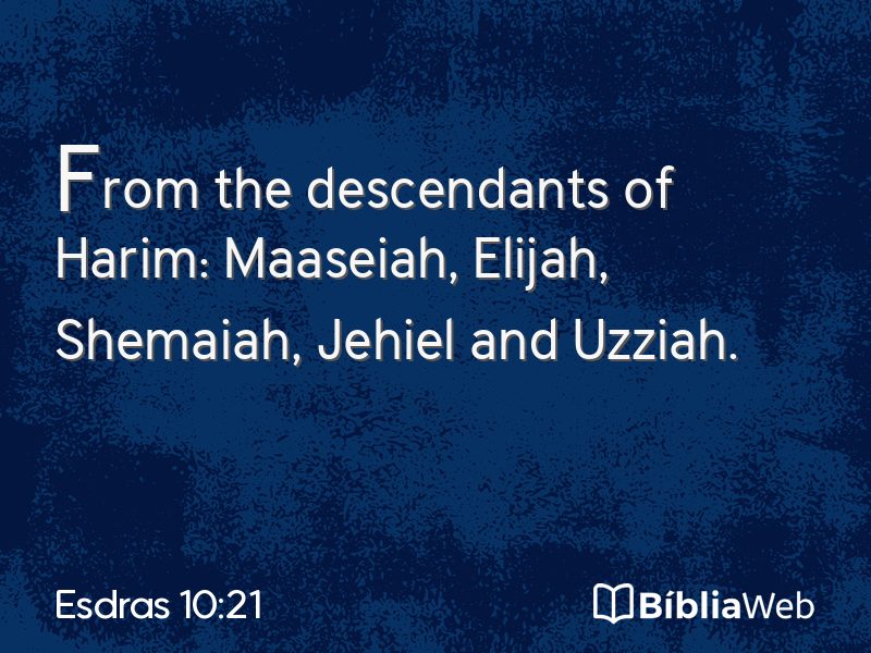 Esdras 10:21 em imagem para compartilhar