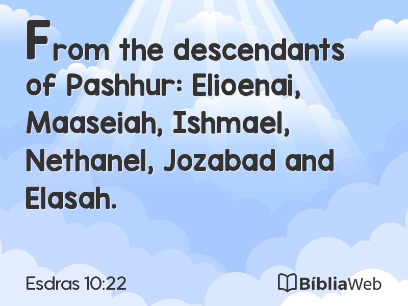 Esdras 10:22 em imagem para compartilhar