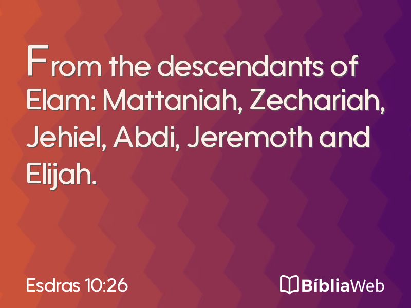 Esdras 10:26 em imagem para compartilhar