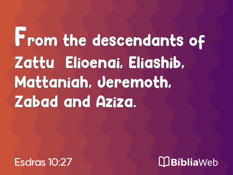 Esdras 10:27 em imagem para compartilhar