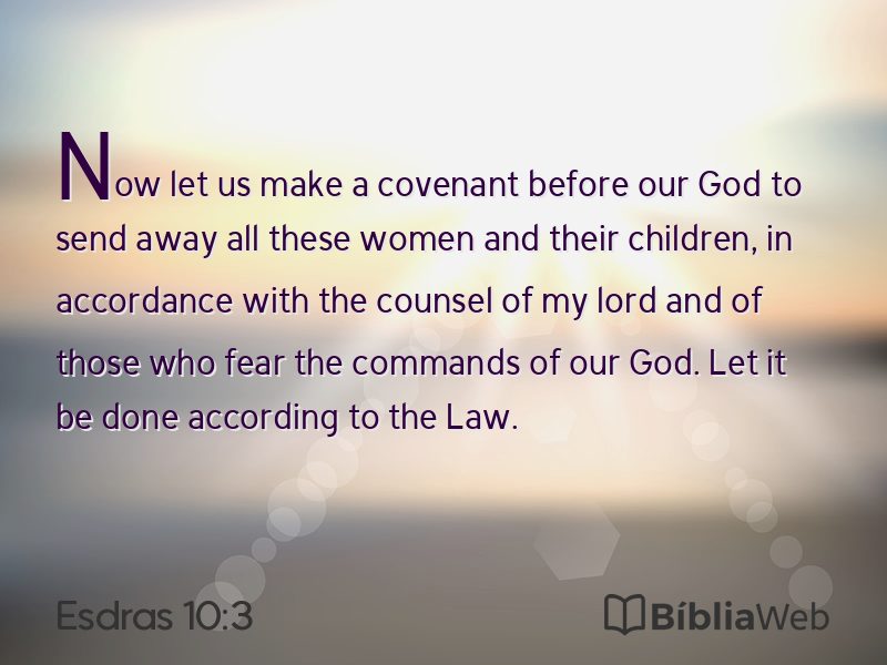 Esdras 10:3 em imagem para compartilhar