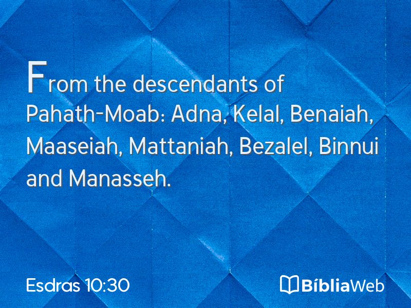 Esdras 10:30 em imagem para compartilhar