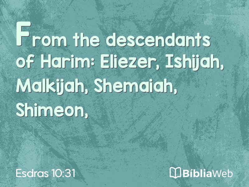 Esdras 10:31 em imagem para compartilhar