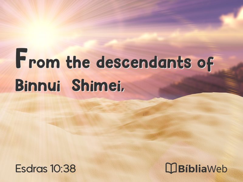 Esdras 10:38 em imagem para compartilhar
