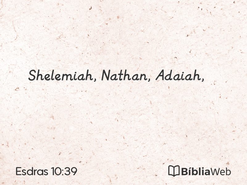 Esdras 10:39 em imagem para compartilhar