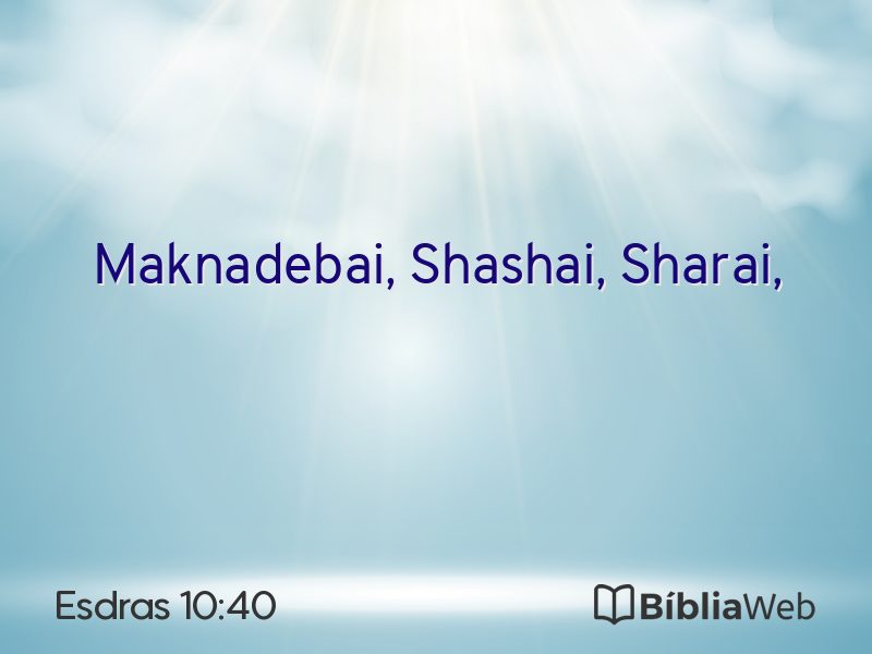Esdras 10:40 em imagem para compartilhar