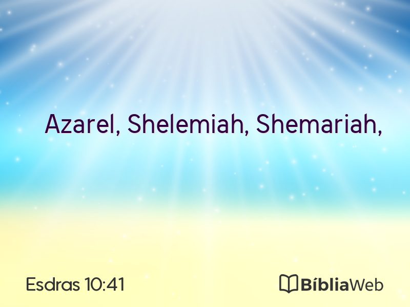 Esdras 10:41 em imagem para compartilhar