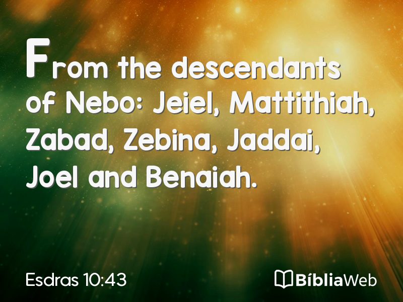 Esdras 10:43 em imagem para compartilhar