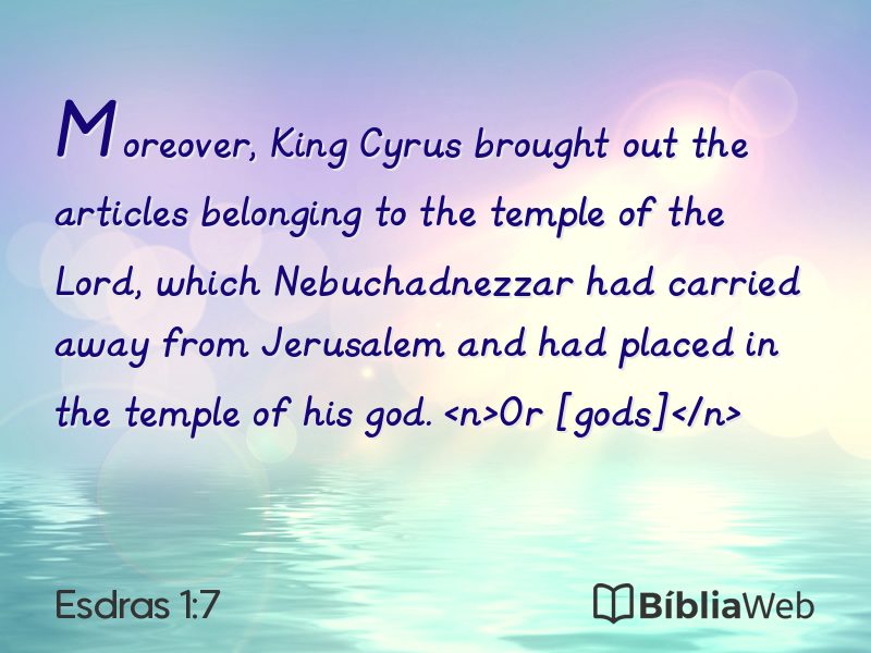 Esdras 1:7 em imagem para compartilhar