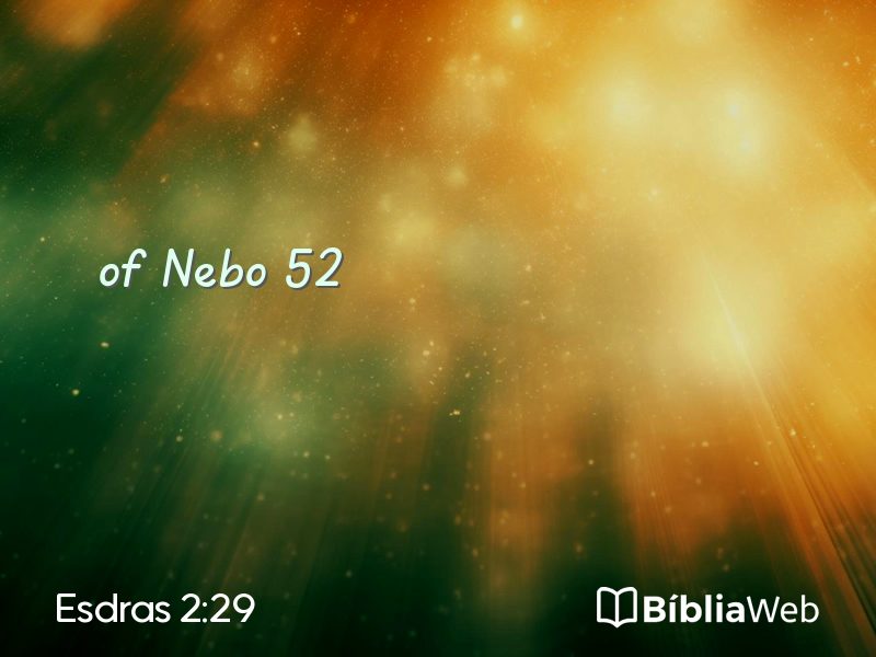 Esdras 2:29 em imagem para compartilhar