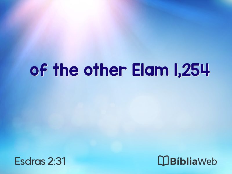 Esdras 2:31 em imagem para compartilhar