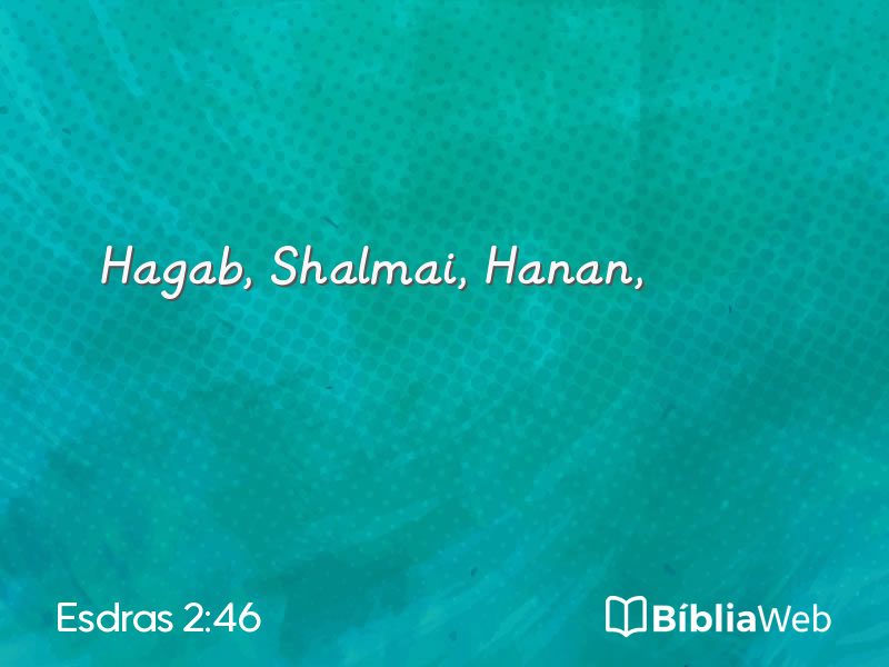 Esdras 2:46 em imagem para compartilhar