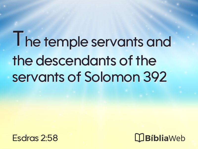 Esdras 2:58 em imagem para compartilhar
