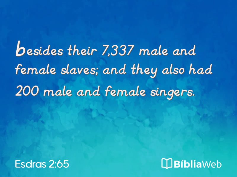 Esdras 2:65 em imagem para compartilhar