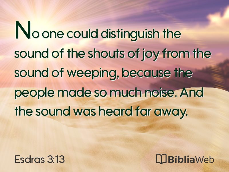 Esdras 3:13 em imagem para compartilhar