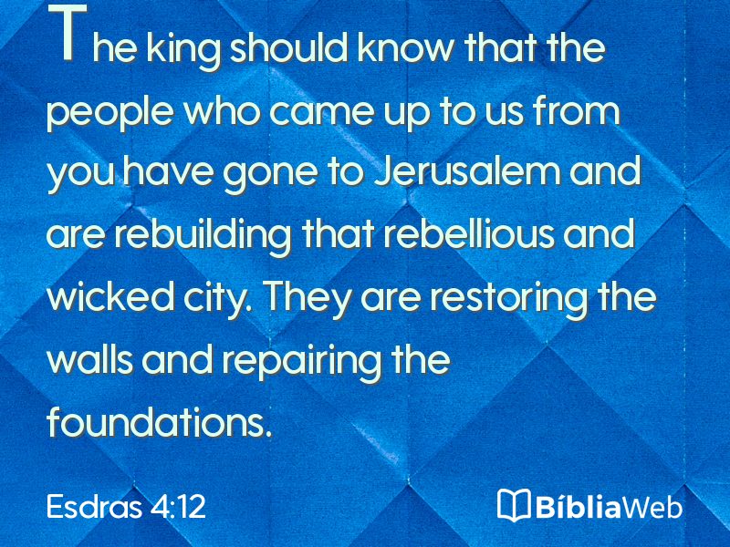 Esdras 4:12 em imagem para compartilhar