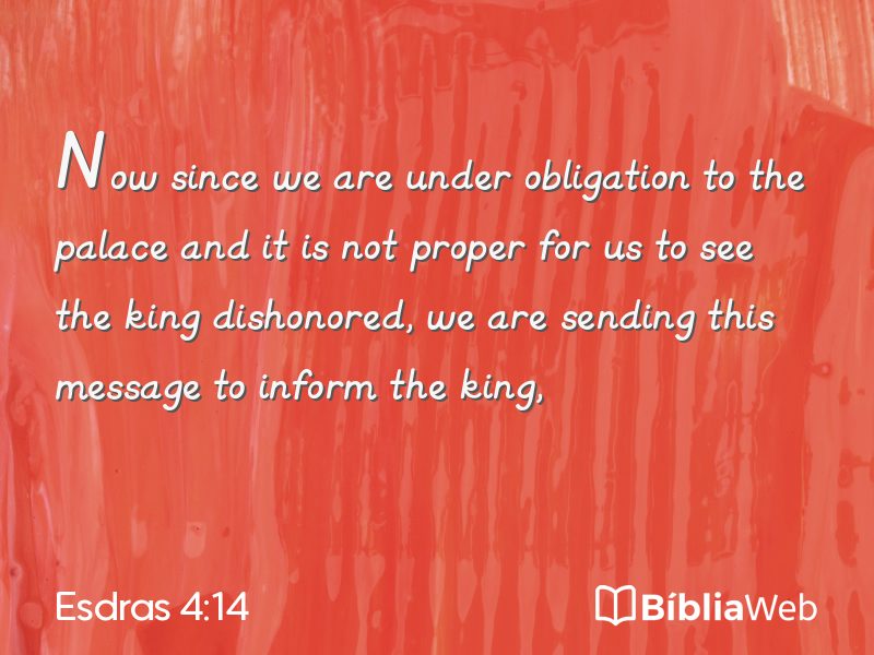 Esdras 4:14 em imagem para compartilhar