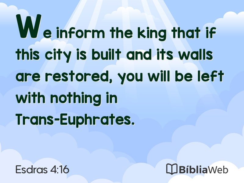 Esdras 4:16 em imagem para compartilhar